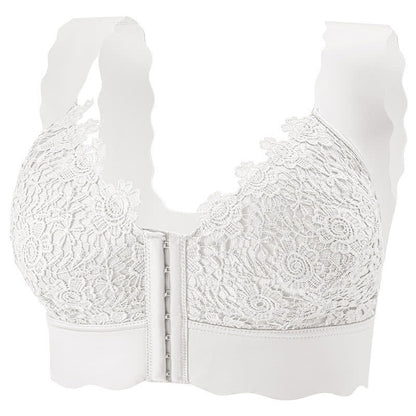 Wavy Edge Front Closure Wireless Bra