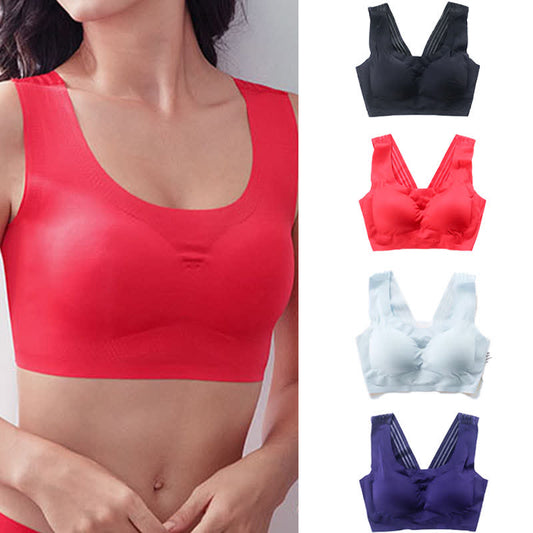 Plus Size Seamless Wireless Bra with Back Beauty Design