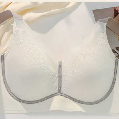 Plus Size Color-Blocked Breathable Wireless Bra