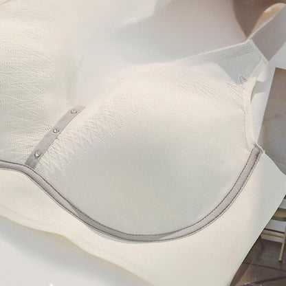 Plus Size Color-Blocked Breathable Wireless Bra