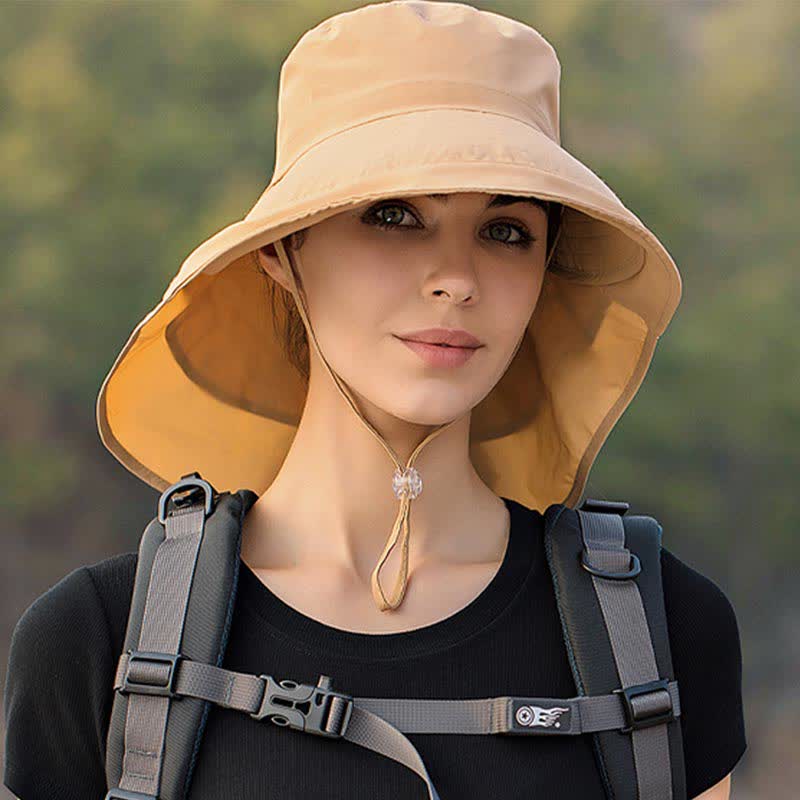 Outdoor Hiking Wide-Brim Bucket Hat