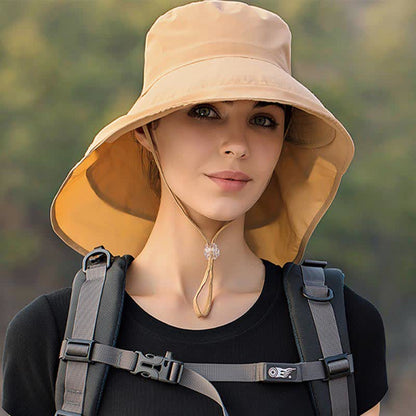 Outdoor Hiking Wide-Brim Bucket Hat