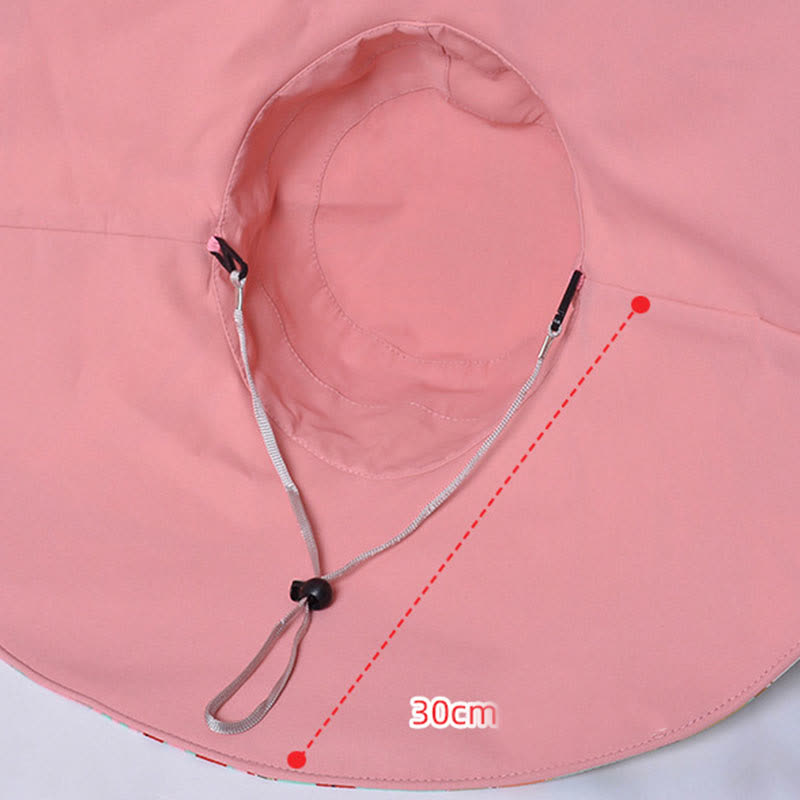Reversible Wide-Brim Sun Bucket Hat