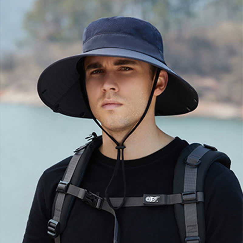 Detachable Neck Flap Bucket Hat