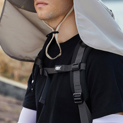 Detachable Neck Flap Bucket Hat