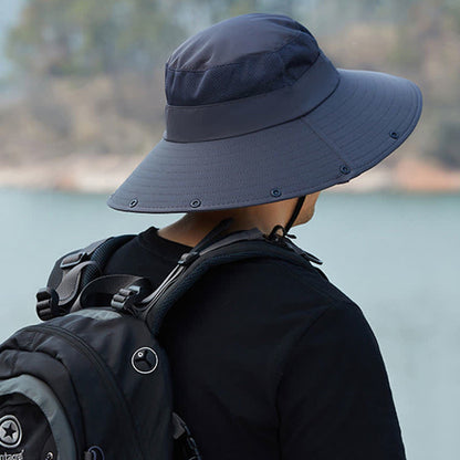 Detachable Neck Flap Bucket Hat