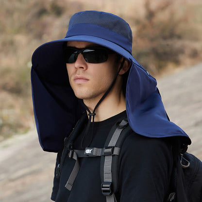 Detachable Neck Flap Bucket Hat