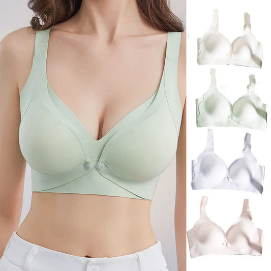 Lightweight Solid Color Wireless Nursing Bra