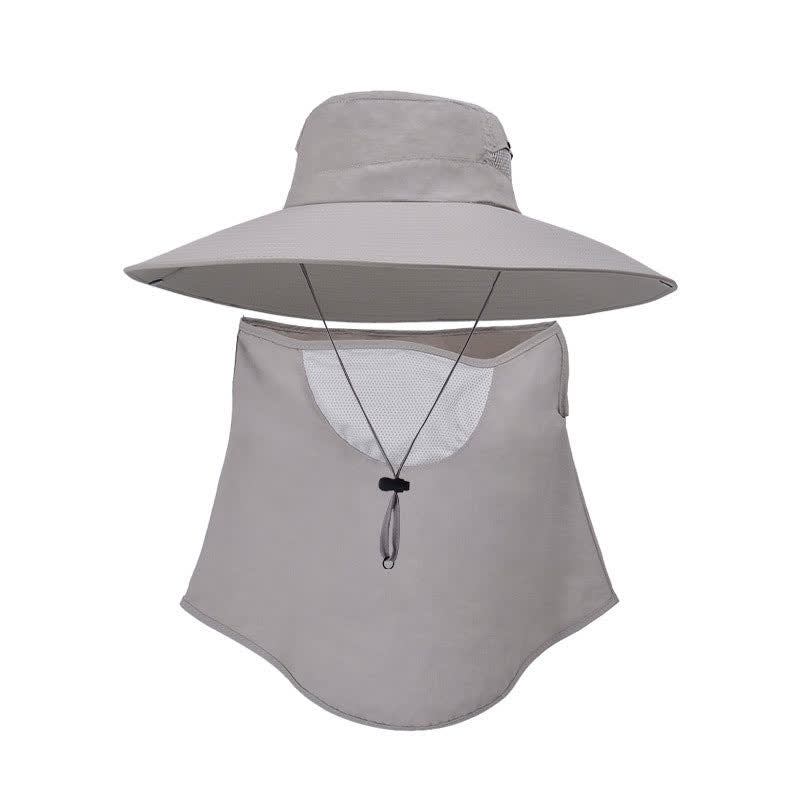 Outdoor Sun Protection Mask Bucket Hat