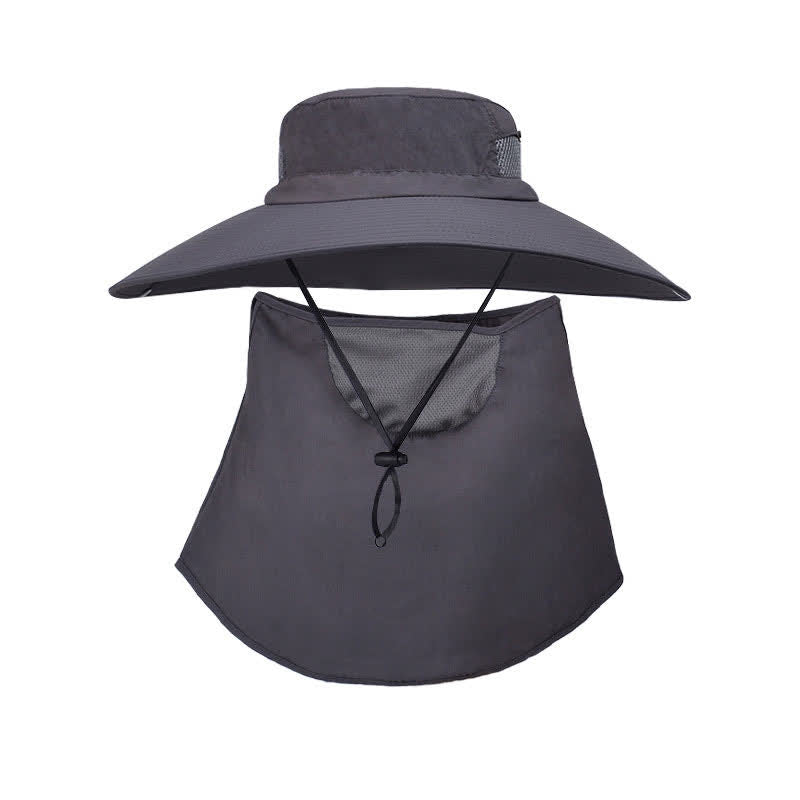 Outdoor Sun Protection Mask Bucket Hat