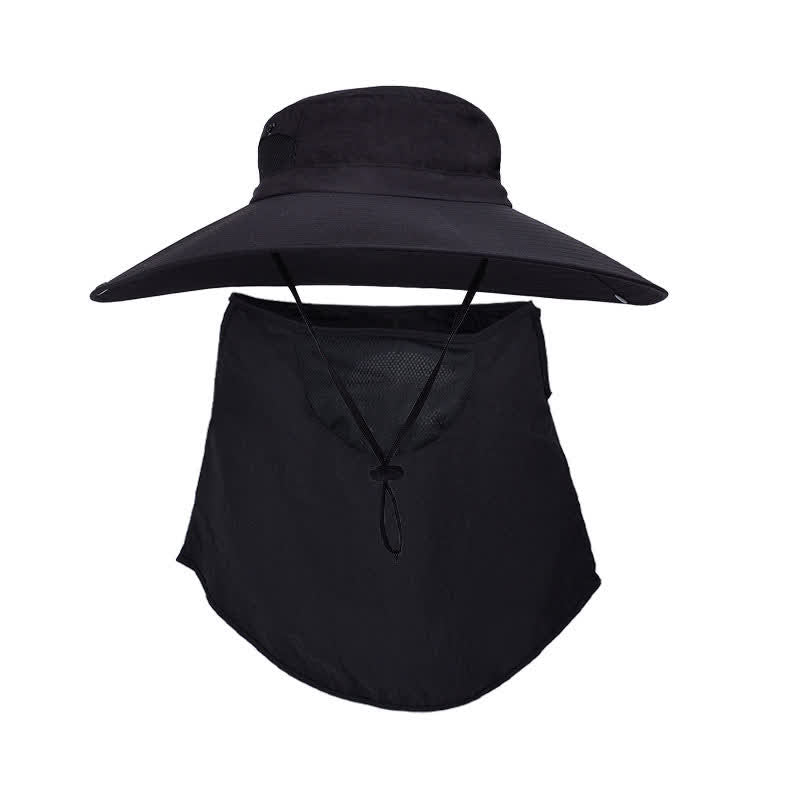Outdoor Sun Protection Mask Bucket Hat