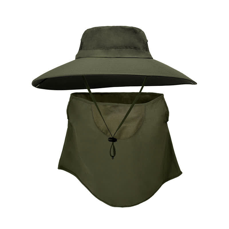 Outdoor Sun Protection Mask Bucket Hat