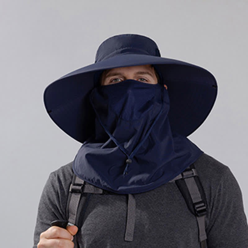 Outdoor Sun Protection Mask Bucket Hat