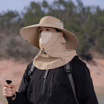 Outdoor Sun Protection Mask Bucket Hat