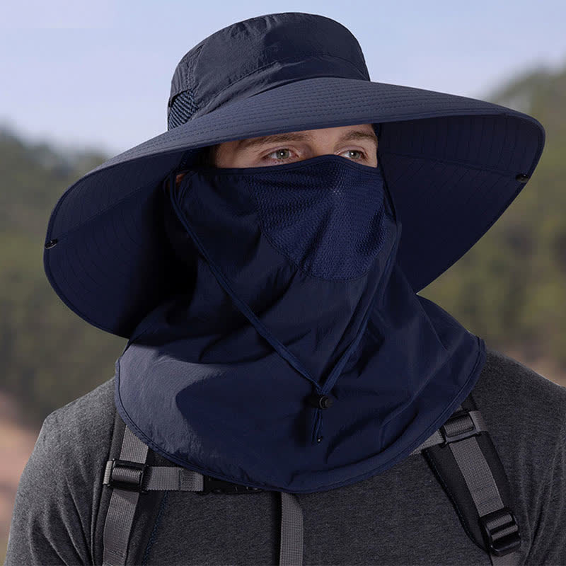 Outdoor Sun Protection Mask Bucket Hat