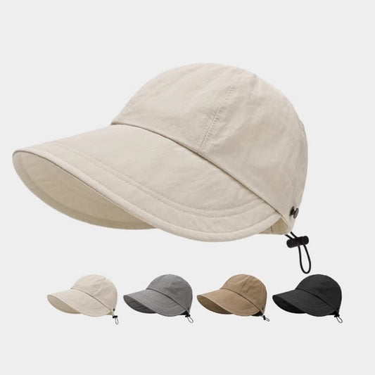 Solid Color Wide Brim Sun Baseball Cap