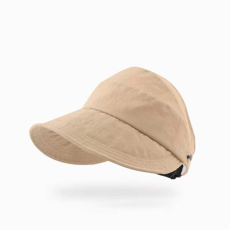 Solid Color Wide Brim Open-Top Hat