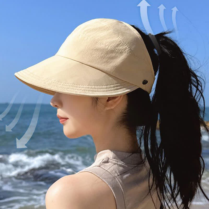 Solid Color Wide Brim Open-Top Hat