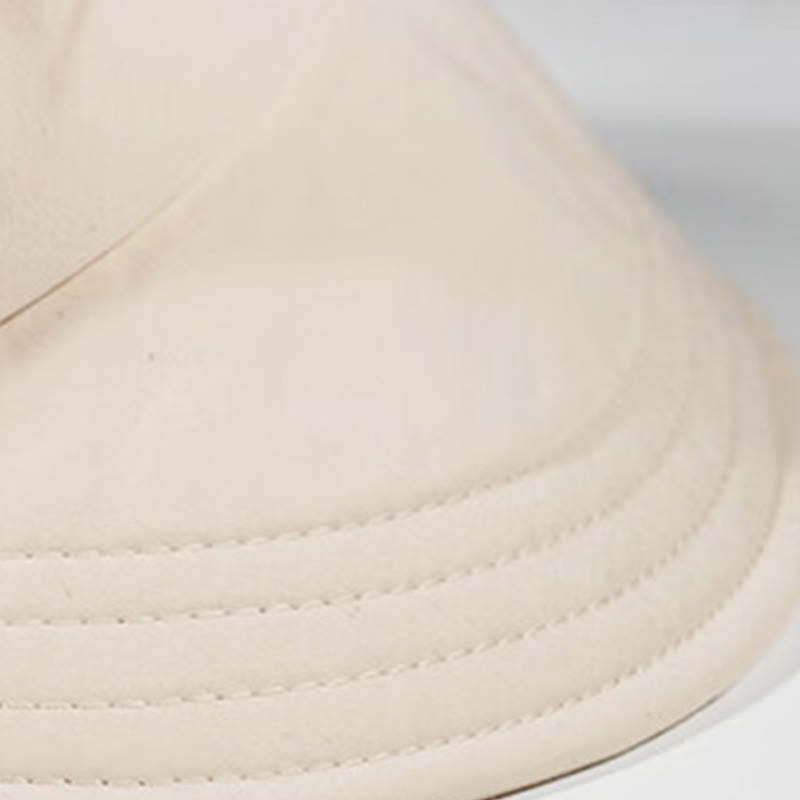 Solid Color Wide Brim Open-Top Hat