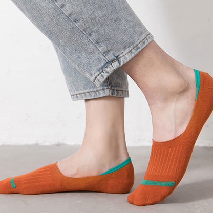 Cotton No-Show Socks with Heel Grips(10 Pairs)