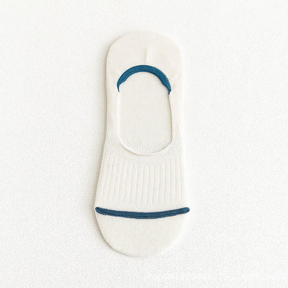 Cotton No-Show Socks with Heel Grips(10 Pairs)