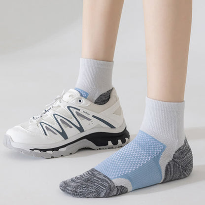Color-Blocking Breathable Sports Ankle Compression Socks(5 Pairs)