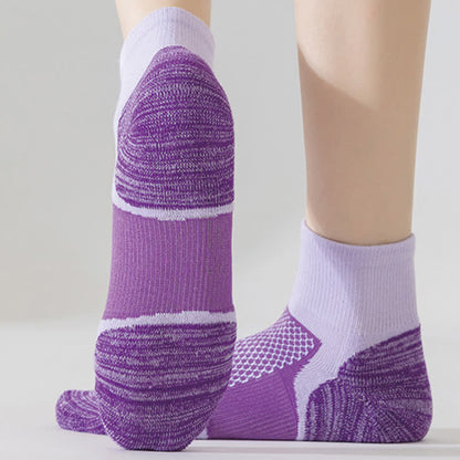 Color-Blocking Breathable Sports Ankle Compression Socks(5 Pairs)