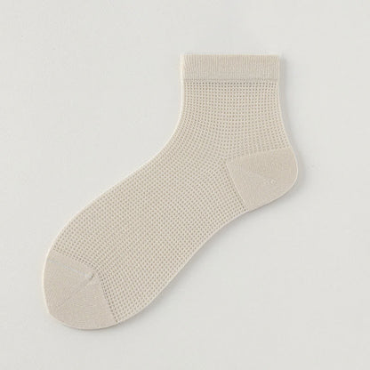 Lightweight Mesh Breathable Solid-Color Ankle Socks(8 Pairs)