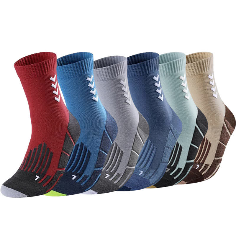 Arrow Striped Sports Ankle Compression Socks(5 Pairs)