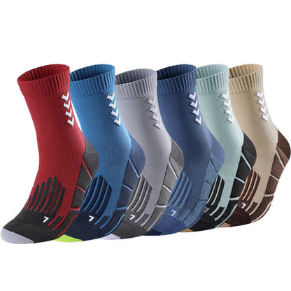 Arrow Striped Sports Ankle Compression Socks(5 Pairs)