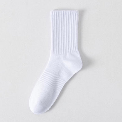 Plus Size Solid Color Breathable Sports Socks(6 Pairs)