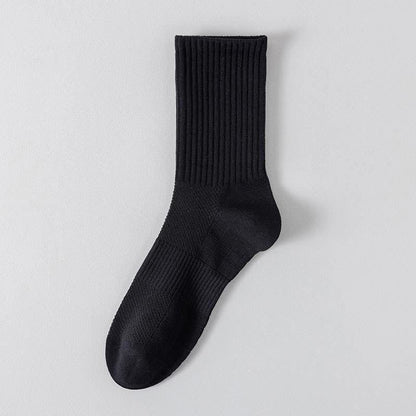 Plus Size Solid Color Breathable Sports Socks(6 Pairs)