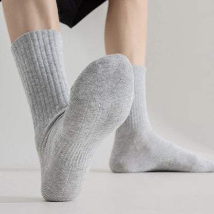 Plus Size Solid Color Breathable Sports Socks(6 Pairs)
