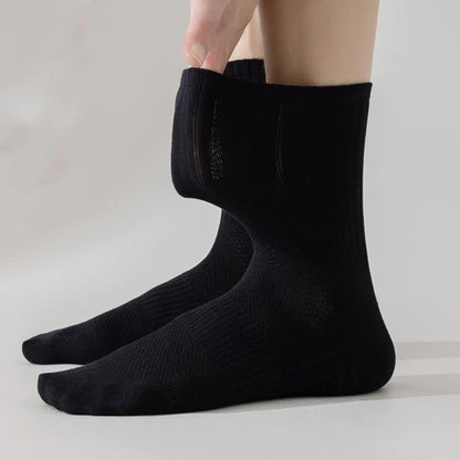 Plus Size Solid Color Breathable Sports Socks(6 Pairs)