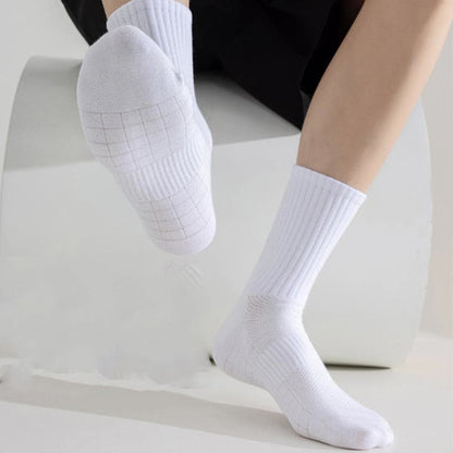 Plus Size Solid Color Breathable Sports Socks(6 Pairs)
