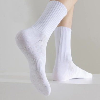 Plus Size Solid Color Breathable Sports Socks(6 Pairs)