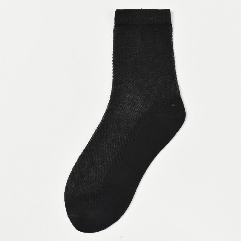 Ultra-thin Breathable Solid Color Mesh Socks(8 Pairs)