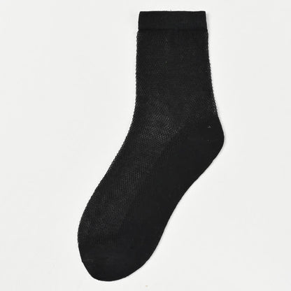 Ultra-thin Breathable Solid Color Mesh Socks(8 Pairs)