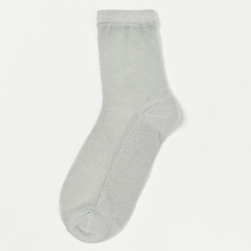 Ultra-thin Breathable Solid Color Mesh Socks(8 Pairs)
