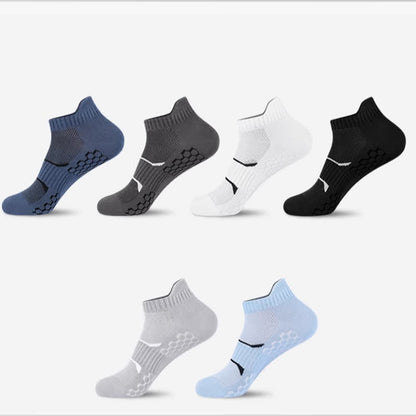 Thin Solid Color Breathable Sweat Absorbent Socks(6 Pairs)