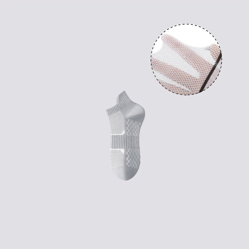 Thin Solid Color Breathable Sweat Absorbent Socks(6 Pairs)