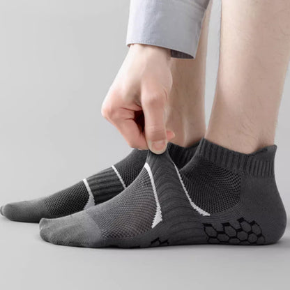Thin Solid Color Breathable Sweat Absorbent Socks(6 Pairs)