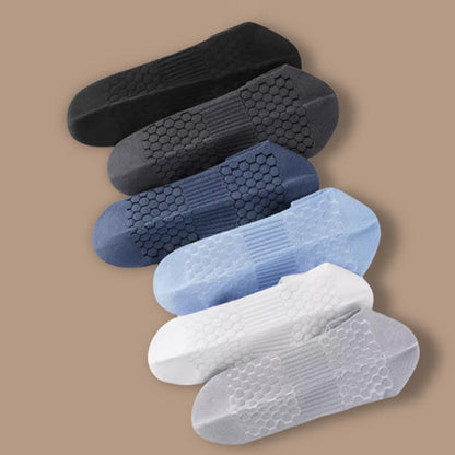 Thin Solid Color Breathable Sweat Absorbent Socks(6 Pairs)