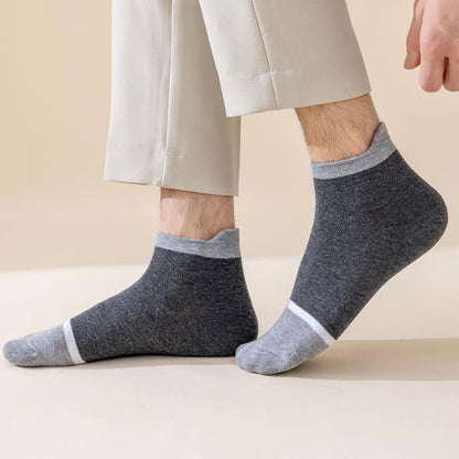 Color-Blocking Antibacterial & Deodorant Socks(5 Pairs)