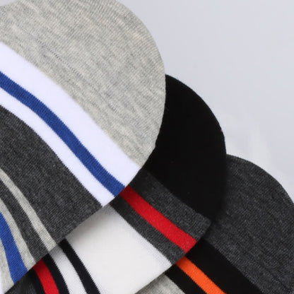 Cotton Striped Non-slip Invisible Socks(6 Pairs)