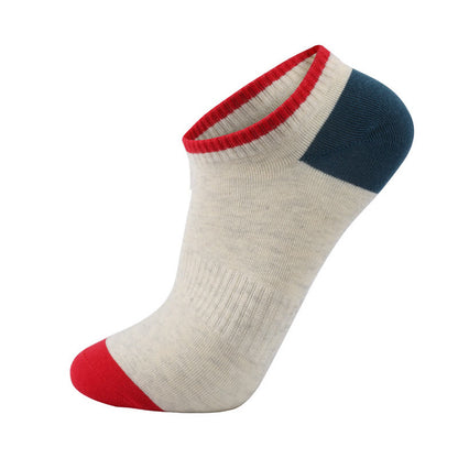 Cotton Colorful Sweat Absorbent Invisible Socks(6 Pairs)
