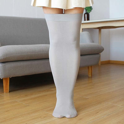 Plus Sexy Solid Color Thigh High Socks(4 Pairs)
