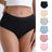 Plusock Solid Color High Waist Breathable Soft Cotton Brief(3 Packs)