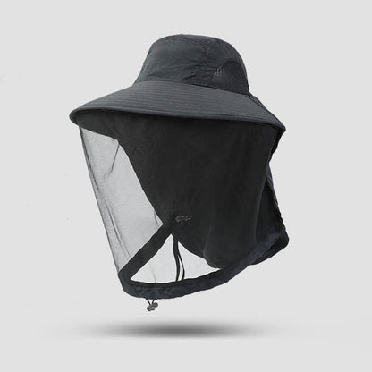 Sun-Protective Breathable Wide-Brim Bucket Hat