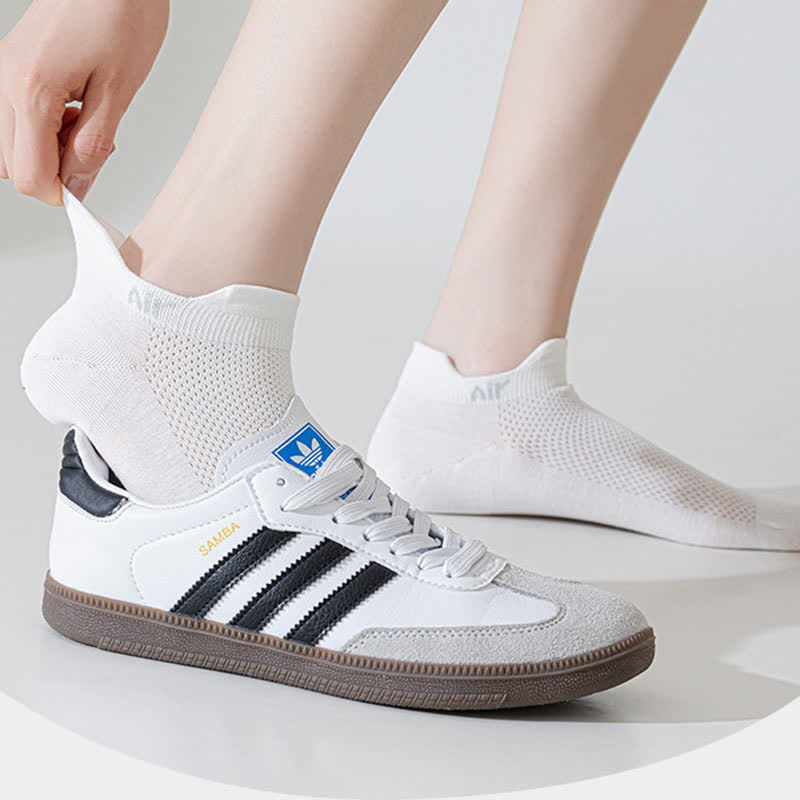 Thin Cotton Sweat-absorbent Breathable Mesh Ankle Socks(6 Pairs)